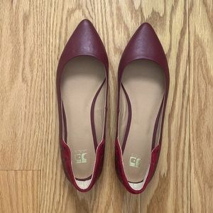 Red Studded Heel Flat